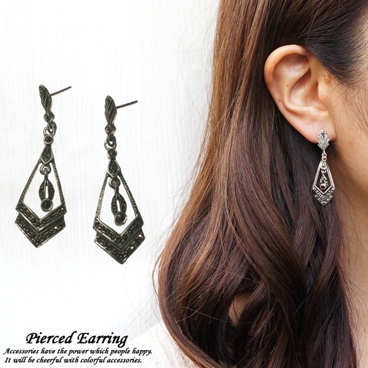 シルバーピアス 天然石 マーカサイト | YUKATANゆかたん | 詳細画像1 