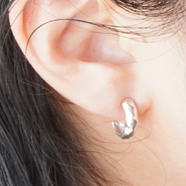 シルバーピアス 凹凸 でこぼこ | YUKATANゆかたん | 詳細画像7 