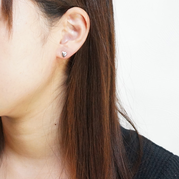 シルバーピアス スタッドピアス ハート | YUKATANゆかたん | 詳細画像5 