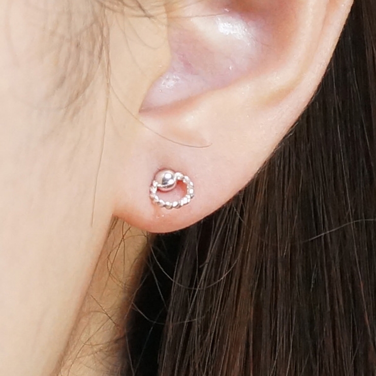 シルバーピアス スタッドピアス 輪っか | YUKATANゆかたん | 詳細画像4 