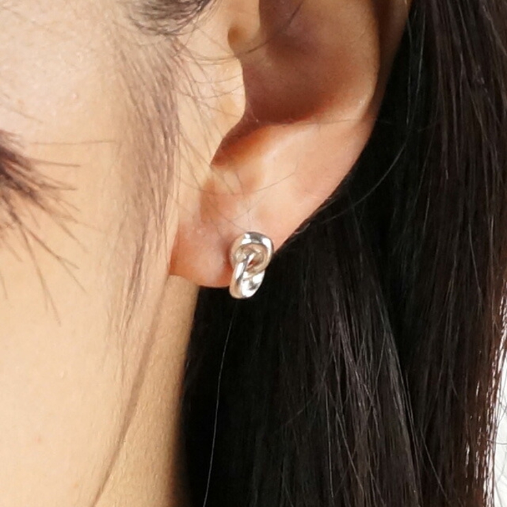 シルバーピアス スタッドピアス 輪っか | YUKATANゆかたん | 詳細画像4 