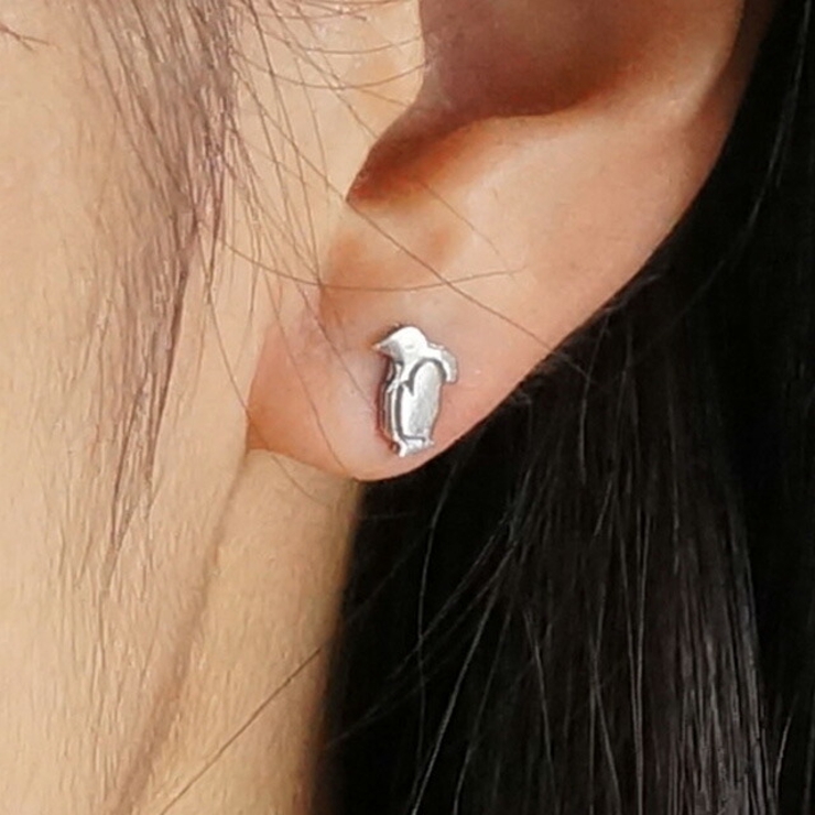 コップゆらゆらペンギンピアス コップゆらゆらペンギンピアス シルバーピアス スタッドピアス
