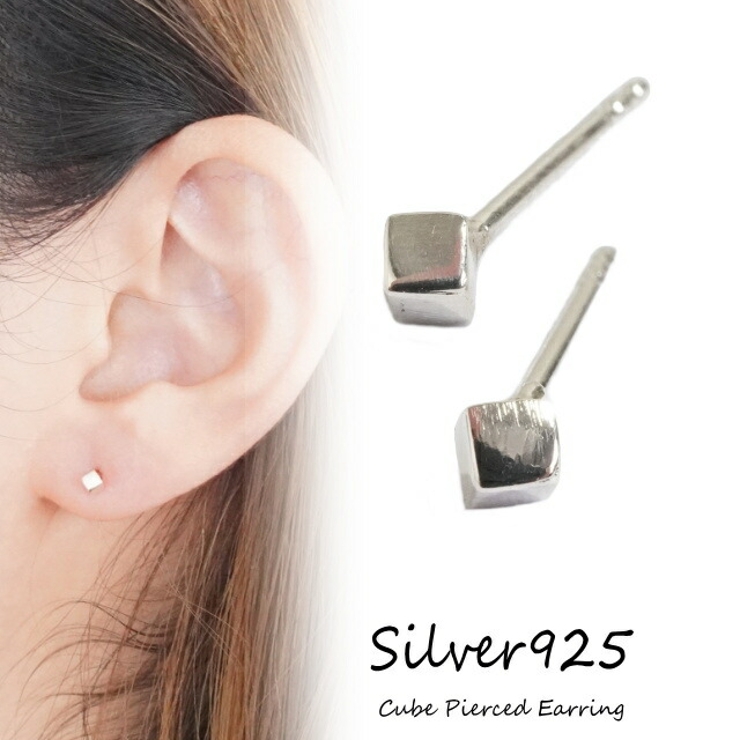 注目ブランド シルバーピアス キューブ キュービック[品番：YUKA0008464 ピアス
