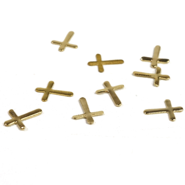 クロス 十字架 ゴールド プレート 10個1セット アクセサリーパーツ | YUKATANゆかたん | 詳細画像2 