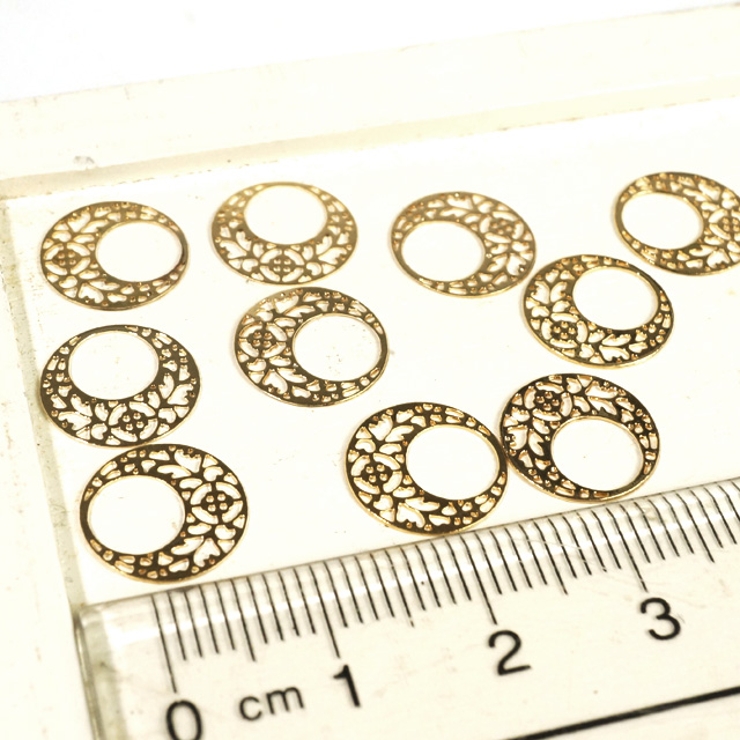 装飾が型抜かれたサークル ゴールド ピンクゴールド | YUKATANゆかたん | 詳細画像1 