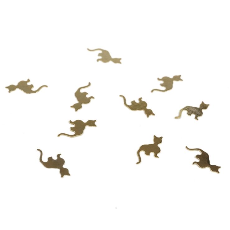 猫の形をした ゴールド プレート 10個1セット アクセサリーパーツ | YUKATANゆかたん | 詳細画像2 