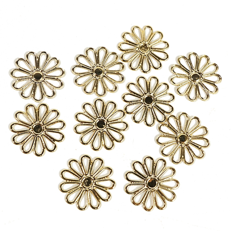 花型 透かしプレート ゴールド 10個1セット アクセサリーパーツ | YUKATANゆかたん | 詳細画像2 