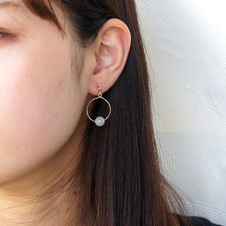 レディースピアス 天然石 ムーンストーン | YUKATANゆかたん | 詳細画像5 