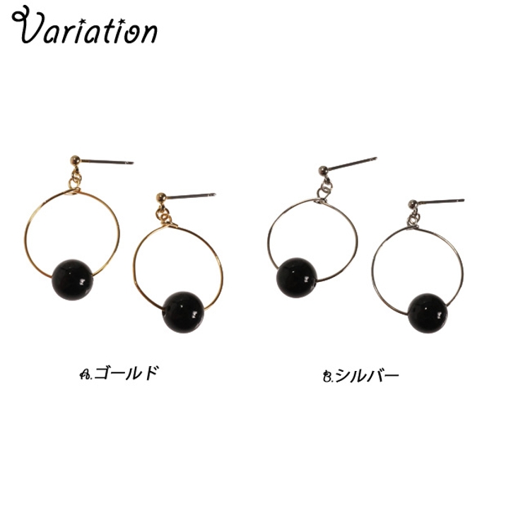 レディースピアス 天然石 オニキス | YUKATANゆかたん | 詳細画像2 