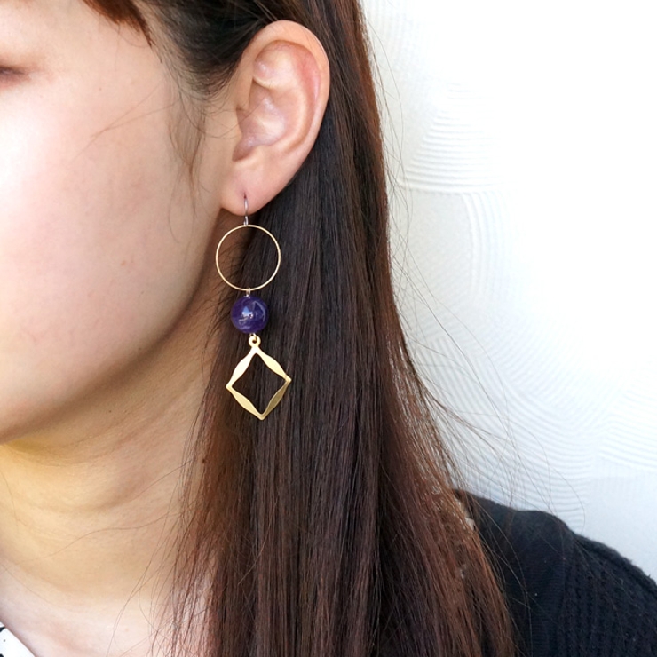 レディースピアス 天然石 アメジスト [品番：YUKA0007865]｜YUKATANゆかたん（ユカタン）のレディースファッション通販｜SHOPLIST（ショップリスト）