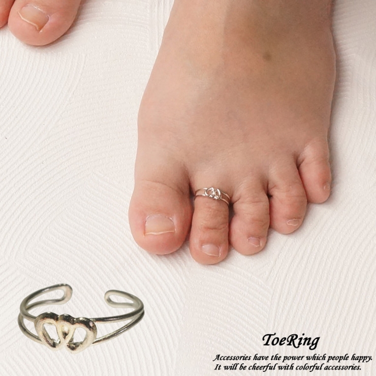 フリーサイズリング トゥリング オープンハート | YUKATANゆかたん | 詳細画像1 