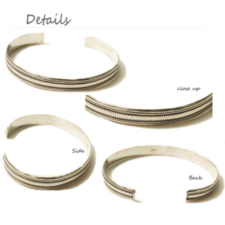 シルバー925製 幅広なのに軽い エスニック風 | laplateriashu  | 詳細画像2 