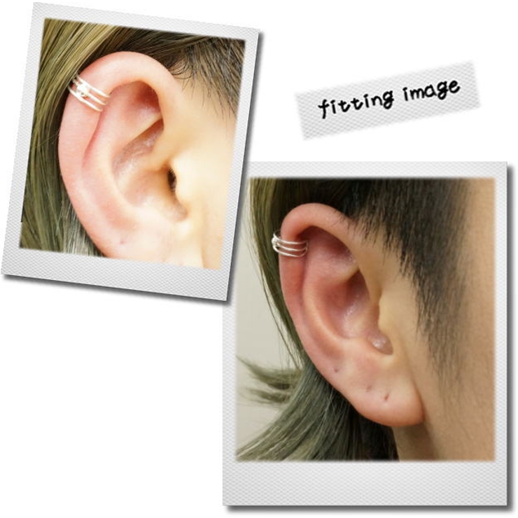 イヤーカフ シルバー925 アクセントの球がクルクル動くイヤーカフス！シンプルイ… | YUKATANゆかたん | 詳細画像4 