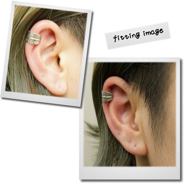 イヤーカフ シルバー925 羽根の模様のイヤーカフス | YUKATANゆかたん | 詳細画像4 