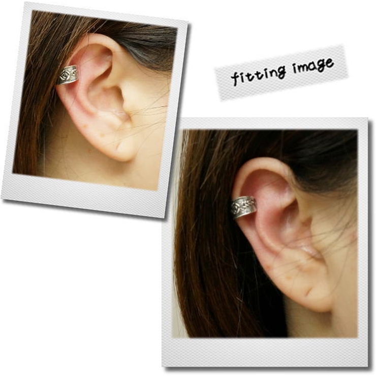 イヤーカフ シルバー925 バラの香りが漂ってきそうなイヤーカフス | YUKATANゆかたん | 詳細画像4 