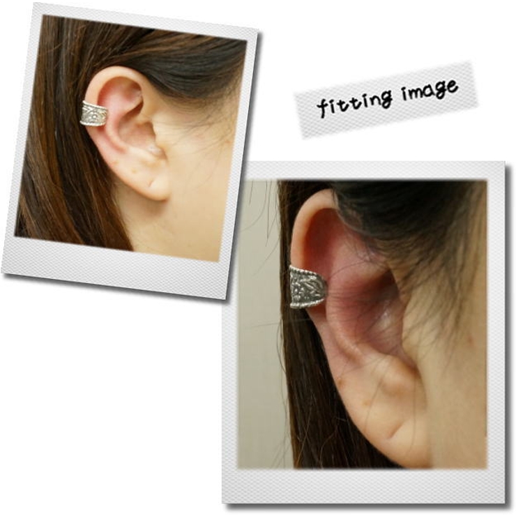 【ペアー売り】イヤーカフ シルバー925 御花模様がかわいいイヤーカフス | YUKATANゆかたん | 詳細画像4 