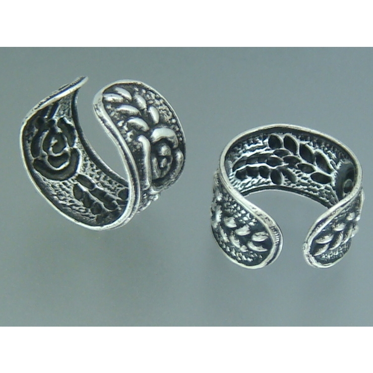 イヤーカフ シルバー925 気品漂う薔薇の模様イヤーカフス | YUKATANゆかたん | 詳細画像2 