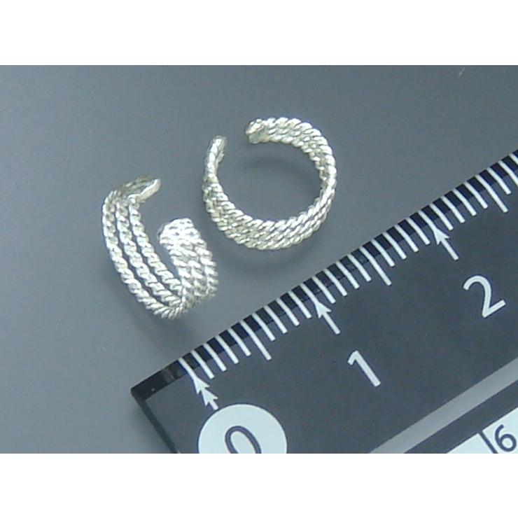 イヤーカフ シルバー925 ツブツブとしたシルバーの線がかわいいイヤーカフス | YUKATANゆかたん | 詳細画像3 