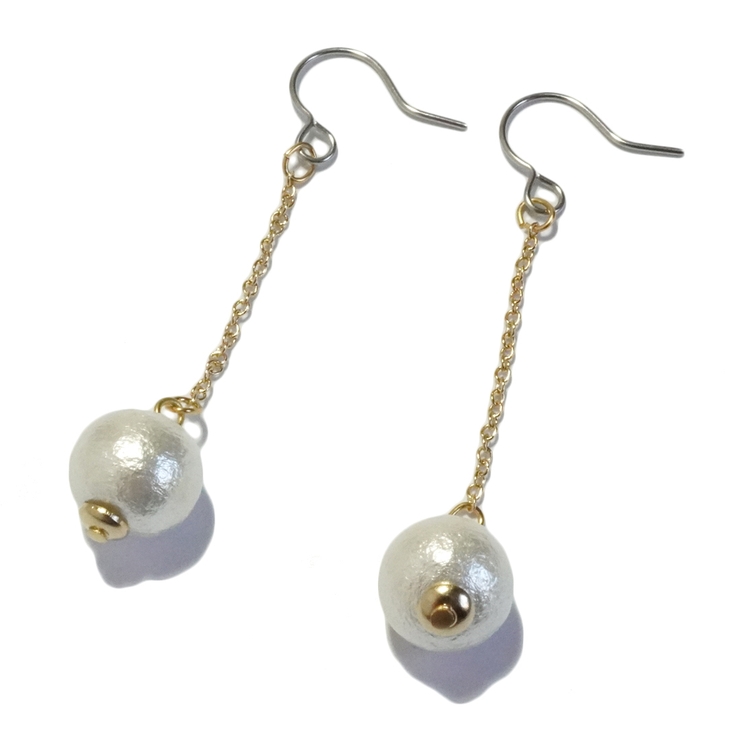 8mm球 ロングピアス 金属アレルギー | YUKATANゆかたん | 詳細画像9 