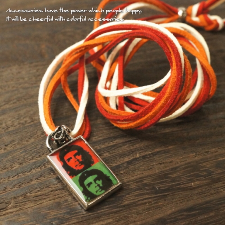 ネックレス ペンダント イラスト 歴史 革命家 指導者 紐  アクセサリー | YUKATANゆかたん | 詳細画像1 