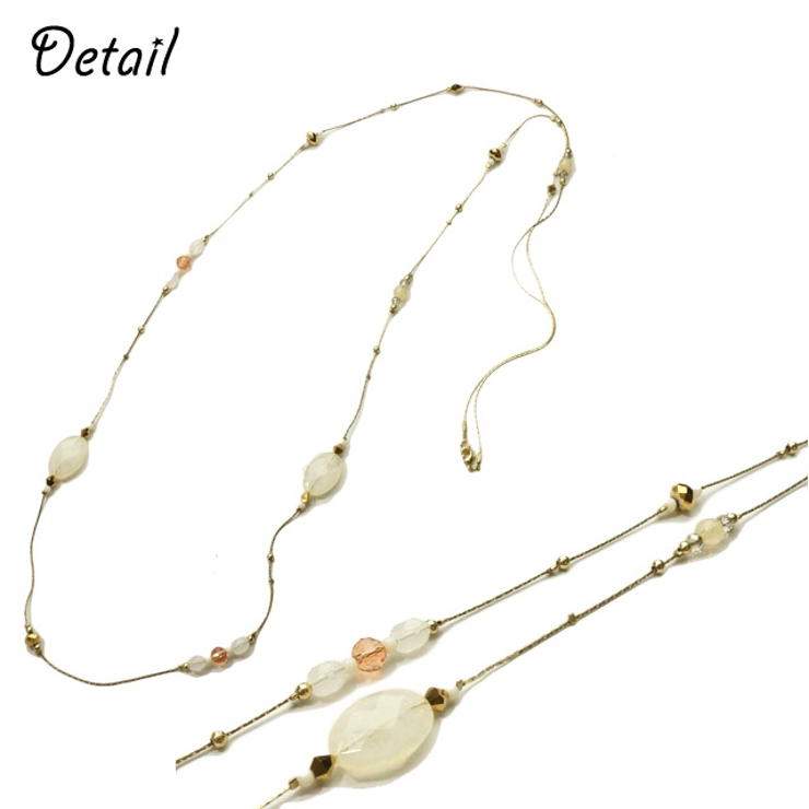 ステーションタイプネックレス ビーズ スエッジチェーン | YUKATANゆかたん | 詳細画像2 