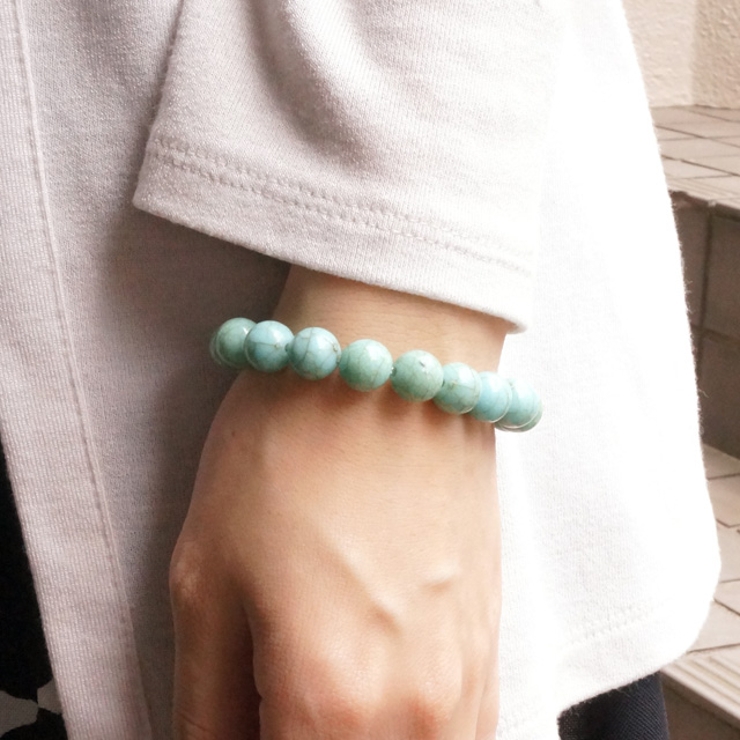 ゴムブレスレット エスニック ターコイズカラー | YUKATANゆかたん | 詳細画像4 