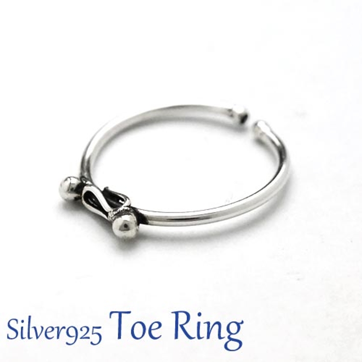 フリーサイズリング 丸玉と線が絡み合ったシンプルなトゥリング 【足指用 | YUKATANゆかたん | 詳細画像1 