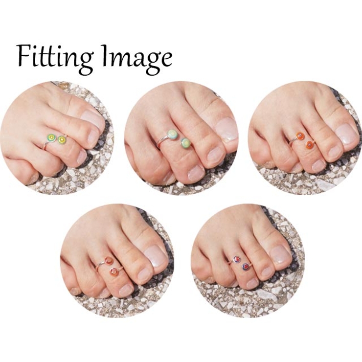 フリーサイズリング 花柄やハート柄５つの絵から選べるトゥリング 【足指用 | YUKATANゆかたん | 詳細画像3 