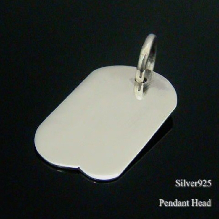 シルバー925 曲線系プレーンのプレートペンダントヘッド 【ペンダントヘッド | laplateriashu  | 詳細画像1 
