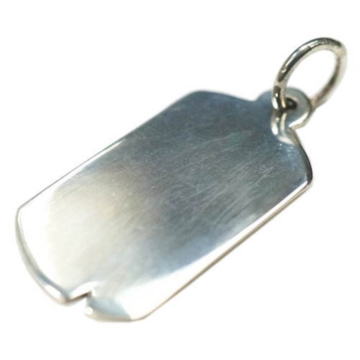 シルバー925 切れ目が特徴のプレーンのプレートペンダントヘッド 【ペンダントヘ… | laplateriashu  | 詳細画像4 