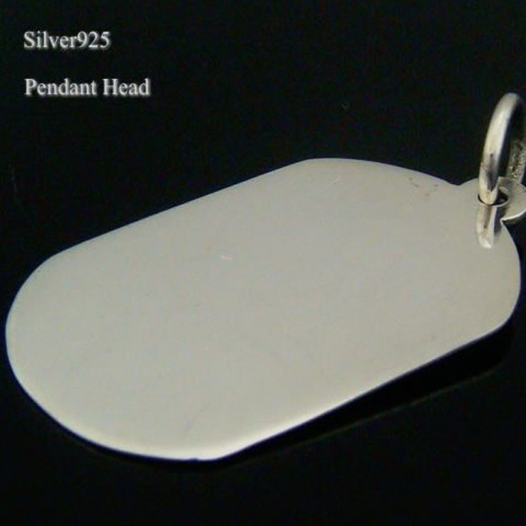 シルバー925 丸い雰囲気のプレーンのプレートペンダントヘッド 【ペンダントヘッ… | laplateriashu  | 詳細画像1 
