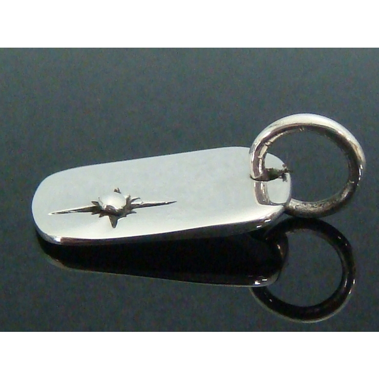 シルバー925 太陽のような星のきらめきのような模様のプレーンプレートペンダント… | laplateriashu  | 詳細画像3 