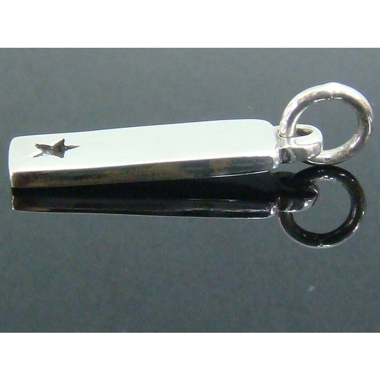 シルバー925 星のマークが入ったプレーンプレートペンダントトップ 【ペンダント… | laplateriashu  | 詳細画像3 