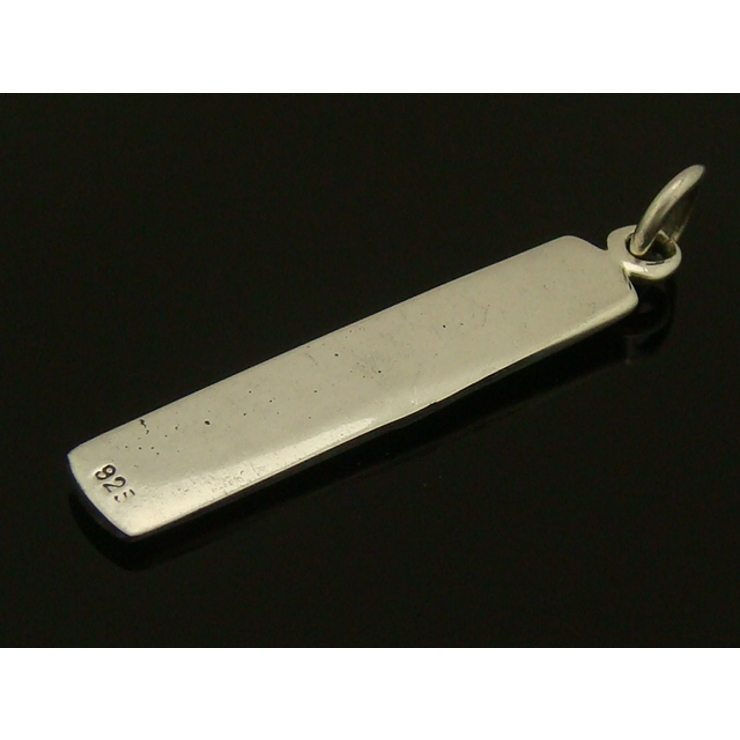 シルバー925 細長いプレートに炎のような模様が描かれたペンダントトップ 【ペン… | laplateriashu  | 詳細画像2 