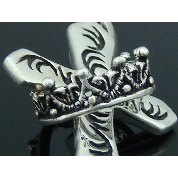 【シルバー925】みんなに愛されるリバーシブルのクロスと王冠のコンビネーション！… | laplateriashu  | 詳細画像2 