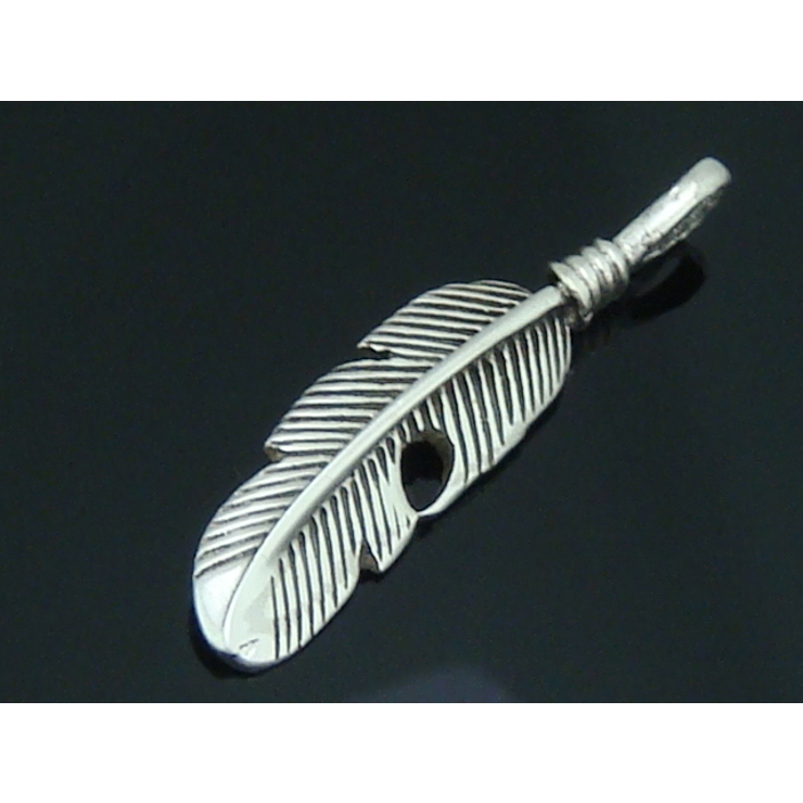 シルバー925メンズペンダントトップ！両面デザインがカッコイイ！フェザー16 【… | laplateriashu  | 詳細画像1 