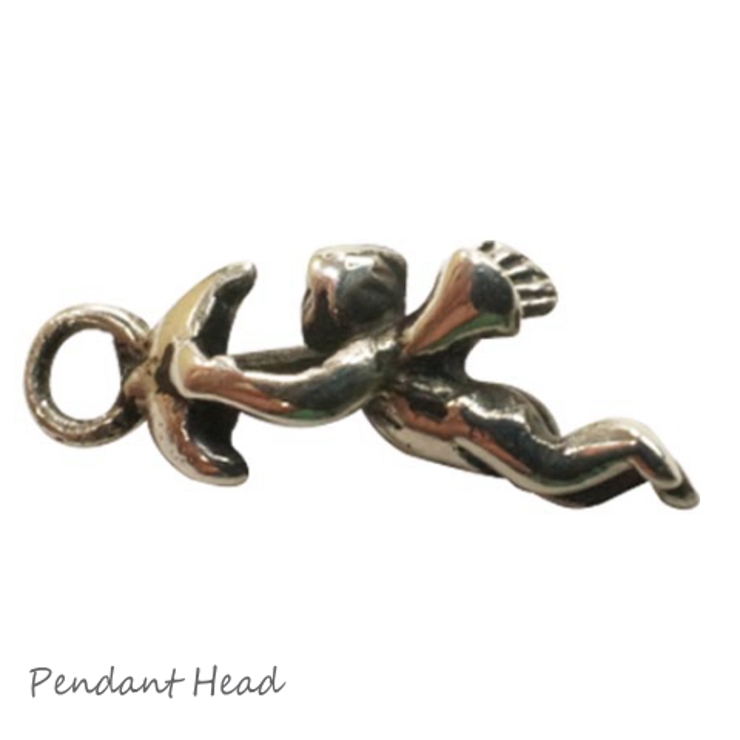 シルバー925 三日月を持っている様にも弓矢を持っている様にも見える可愛らしい天… | laplateriashu  | 詳細画像1 