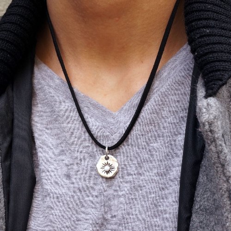 シルバー925 白い石が存在感のある石付きペンダントトップ 【シルバー製 | laplateriashu  | 詳細画像3 