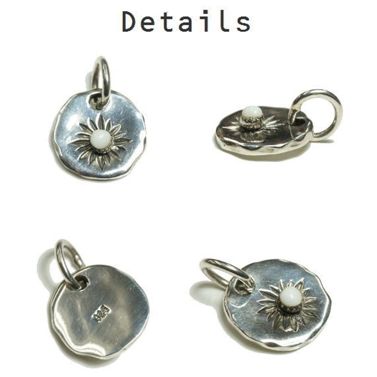 シルバー925 白い石が存在感のある石付きペンダントトップ 【シルバー製 | laplateriashu  | 詳細画像2 