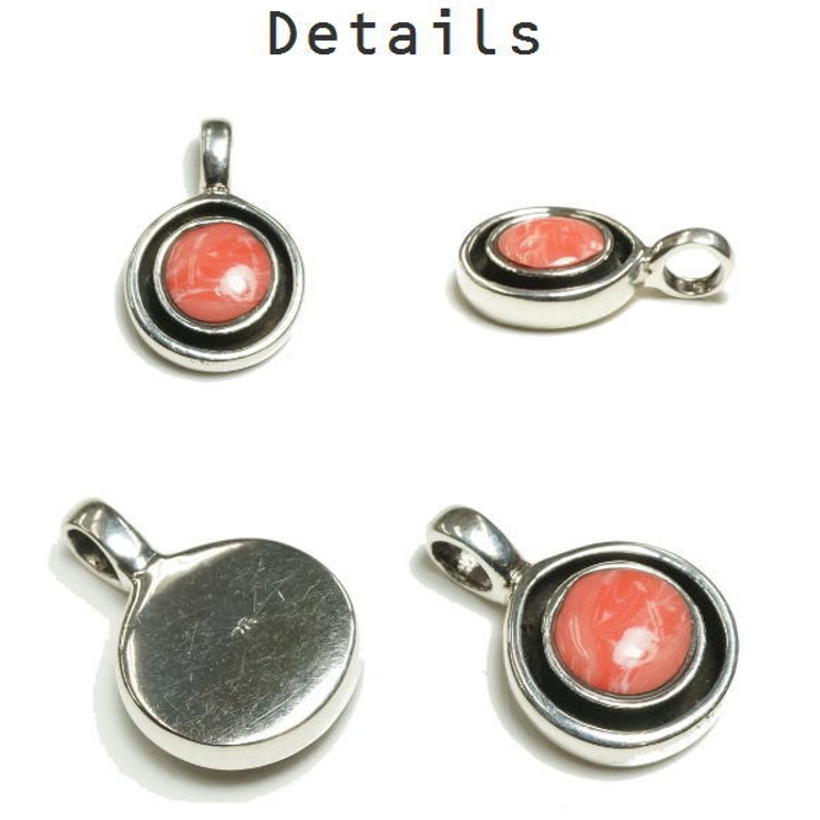 シルバー925 鮮やかなピンクとシルバーがコラボしたペンダントトップ 【シルバー… | laplateriashu  | 詳細画像2 