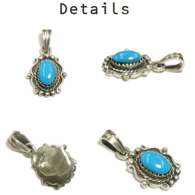 シルバー925 ブルーの石が首元に映える石付きペンダントトップ 【シルバー製 | laplateriashu  | 詳細画像2 