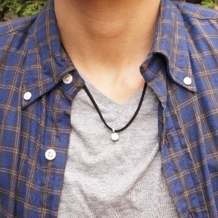 シルバー925 4つ爪フレーム白い石付きペンダントトップ 【シルバー製 | laplateriashu  | 詳細画像3 