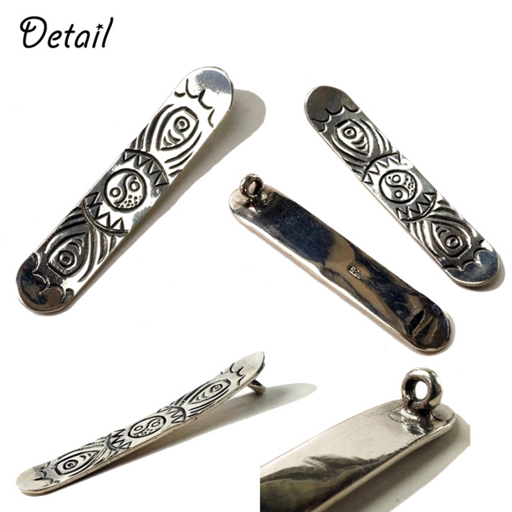 トライバル模様スノーボードモチーフペンダントトップ 【スノボ ペンダントヘッド | laplateriashu  | 詳細画像2 