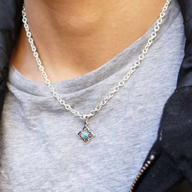 シルバー925 ブルーの石が鮮やかさを放つ石付きペンダントトップ 【シルバー製 | laplateriashu  | 詳細画像3 