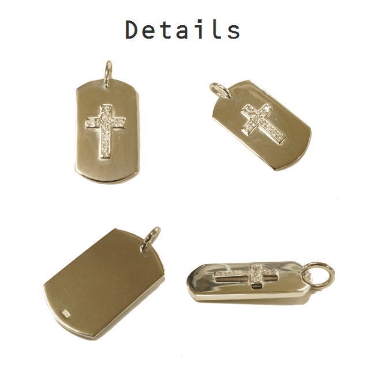 シルバー925 クロスに型取られたジルコニアが輝くペンダントトップ【シルバー製 … | laplateriashu  | 詳細画像2 