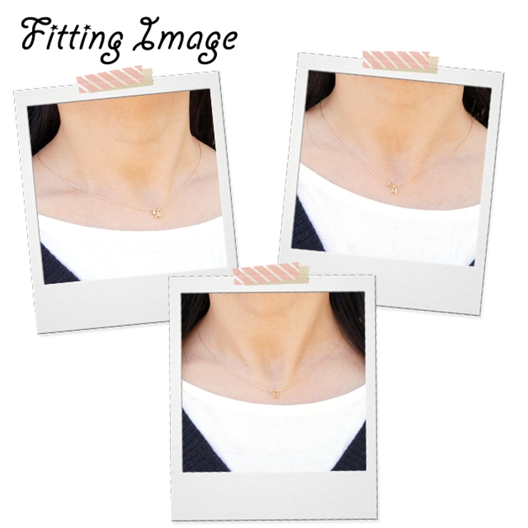 丸みを帯びた可愛いイニシャルショートネックレス【ロングネックレス レディースネッ… | YUKATANゆかたん | 詳細画像4 