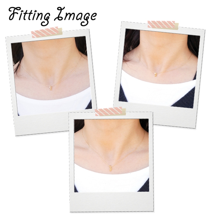 小さくてキュートなつぶつぶイニシャルショートネックレス【ロングネックレス レディ… | YUKATANゆかたん | 詳細画像4 