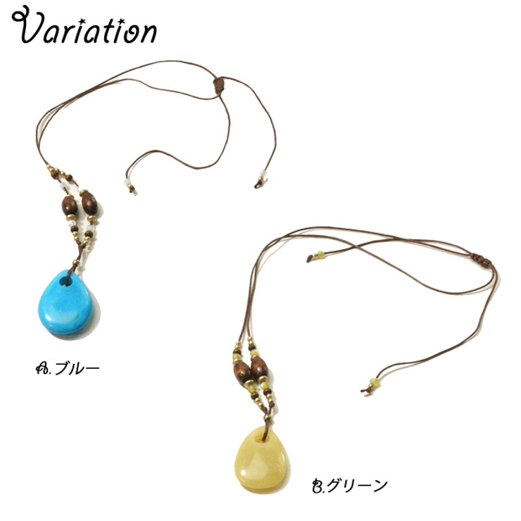 爽やかなトップが夏にピッタリ！エスニック紐ネックレス アクセサリー | YUKATANゆかたん | 詳細画像2 