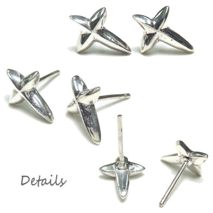 きらりと輝く細くて鋭角な十字架のメンズピアス アクセサリー | YUKATANゆかたん | 詳細画像2 