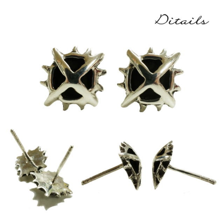 【シルバーピアス】太陽の上にクロスがあしらわれているようなスタッドピアス【スタッ… | YUKATANゆかたん | 詳細画像2 
